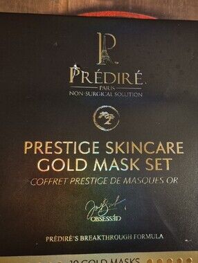 Prédiré Prestige Skincare Gold Mask Set - Black & Gold Packaging